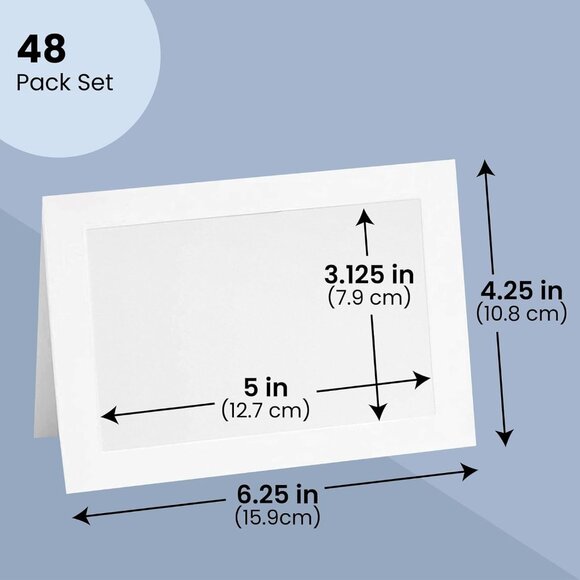 48 Pack Photo Frame Cards with Envelopes 4x6 - Paper Picture Frame for Photo Ins - Picture 3 of 9
